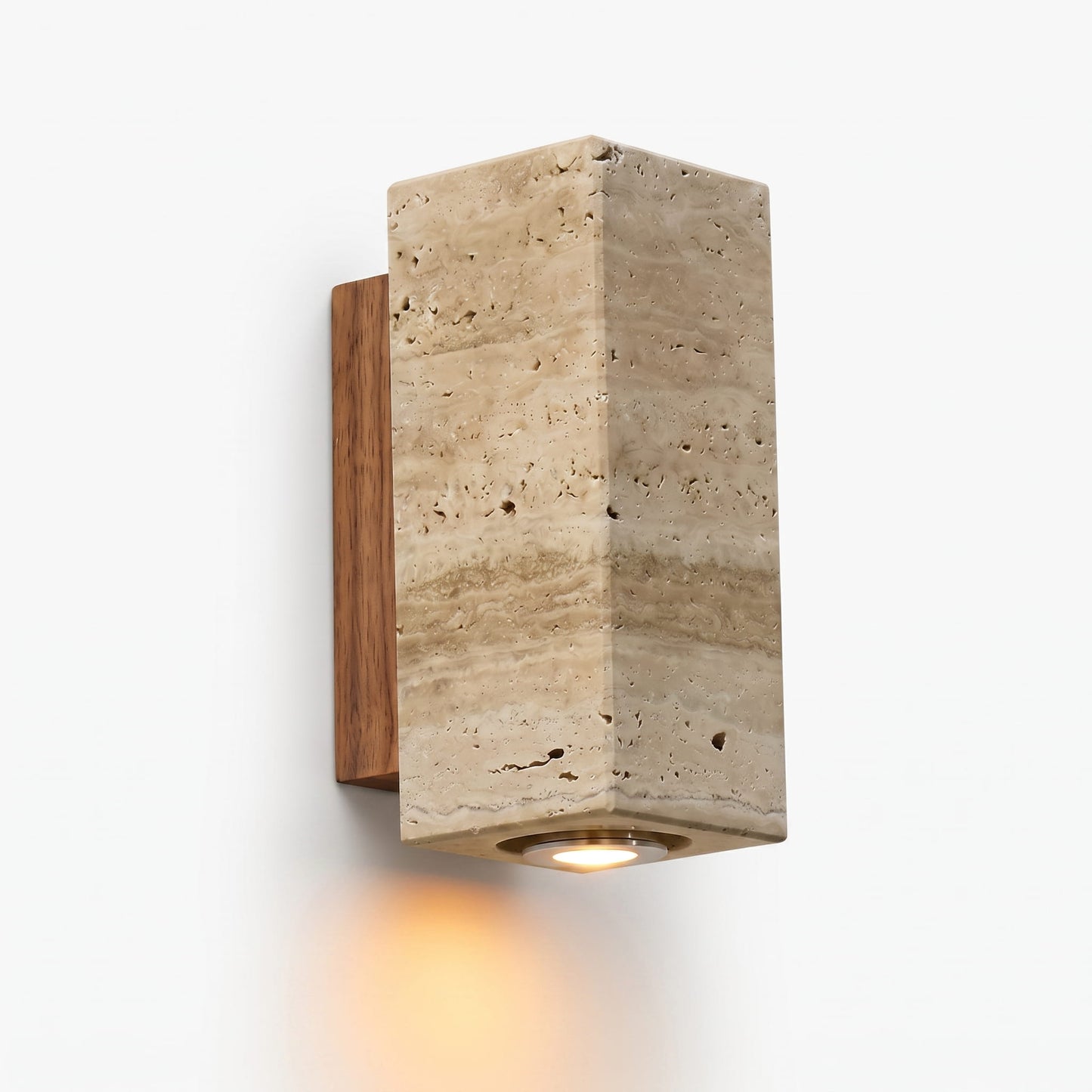 Travertine Wabi-Sabi Square Wall Sconce Light