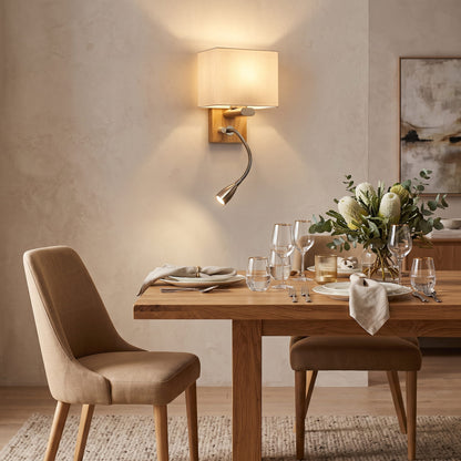 Modern Wood Iron Rectangular LED Wall Lamp, Wall sconce, Bedroom, Bedside Lighting, Living Room
