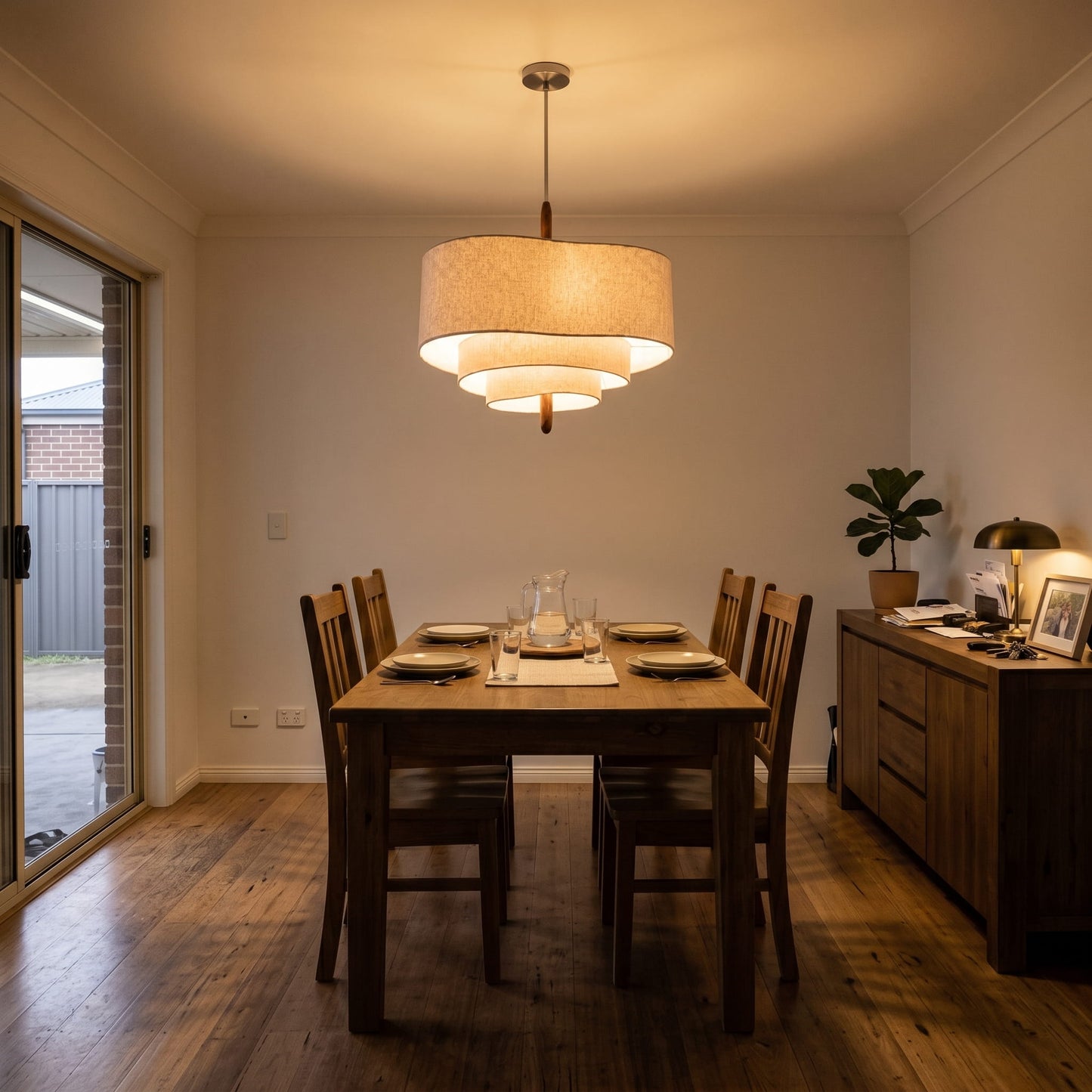Wabi Sabi Linen Pendant Light