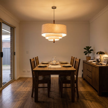 Wabi Sabi Linen Pendant Light