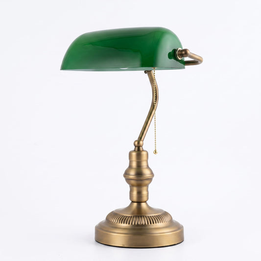 Vintage Bankers Desk Lamp Green Touch Light for Study - Office