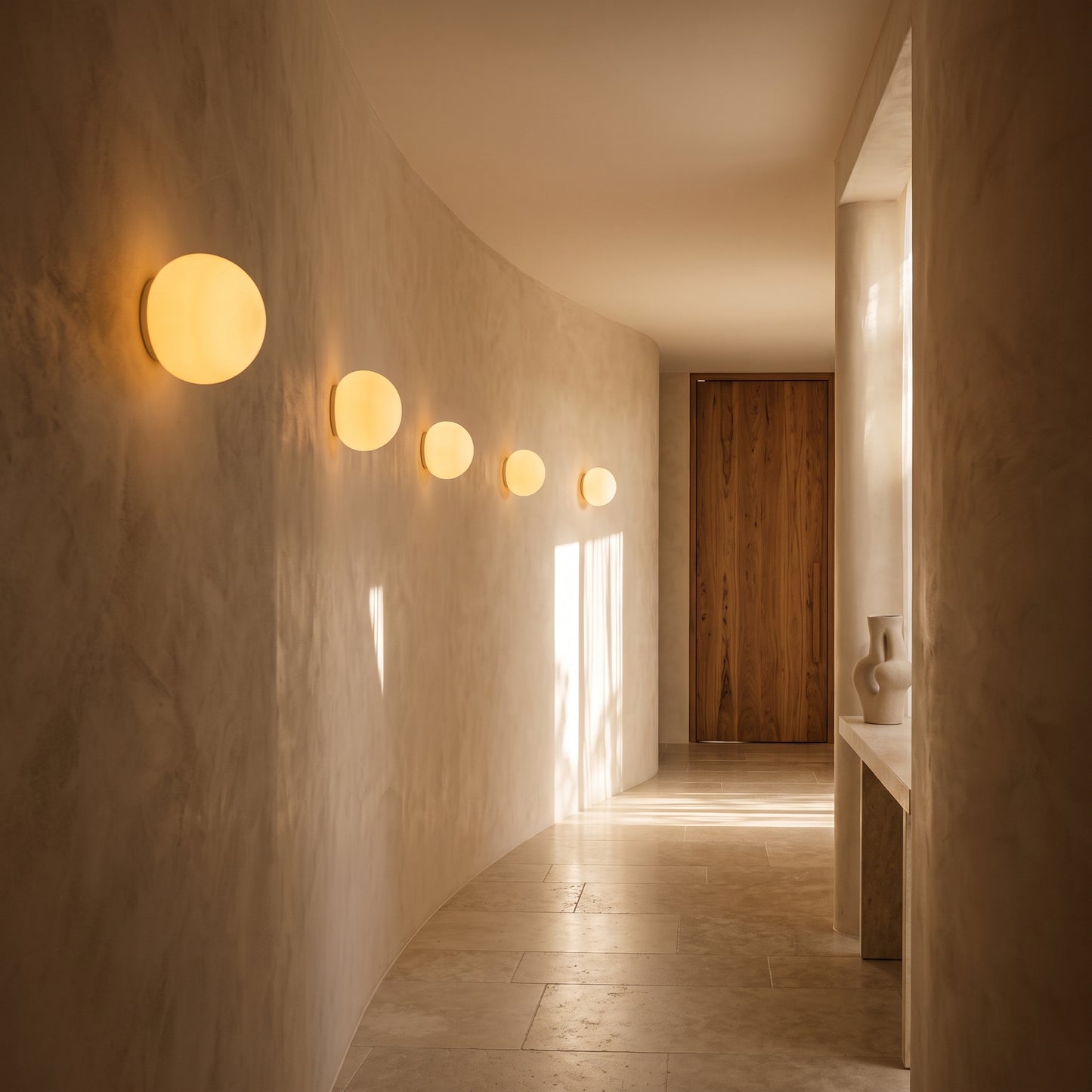 Frosted Glass Round Ball Wall Sconce
