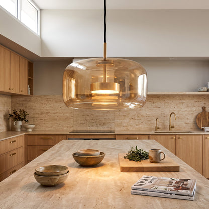 Retro Smoked Glass Pendant Light