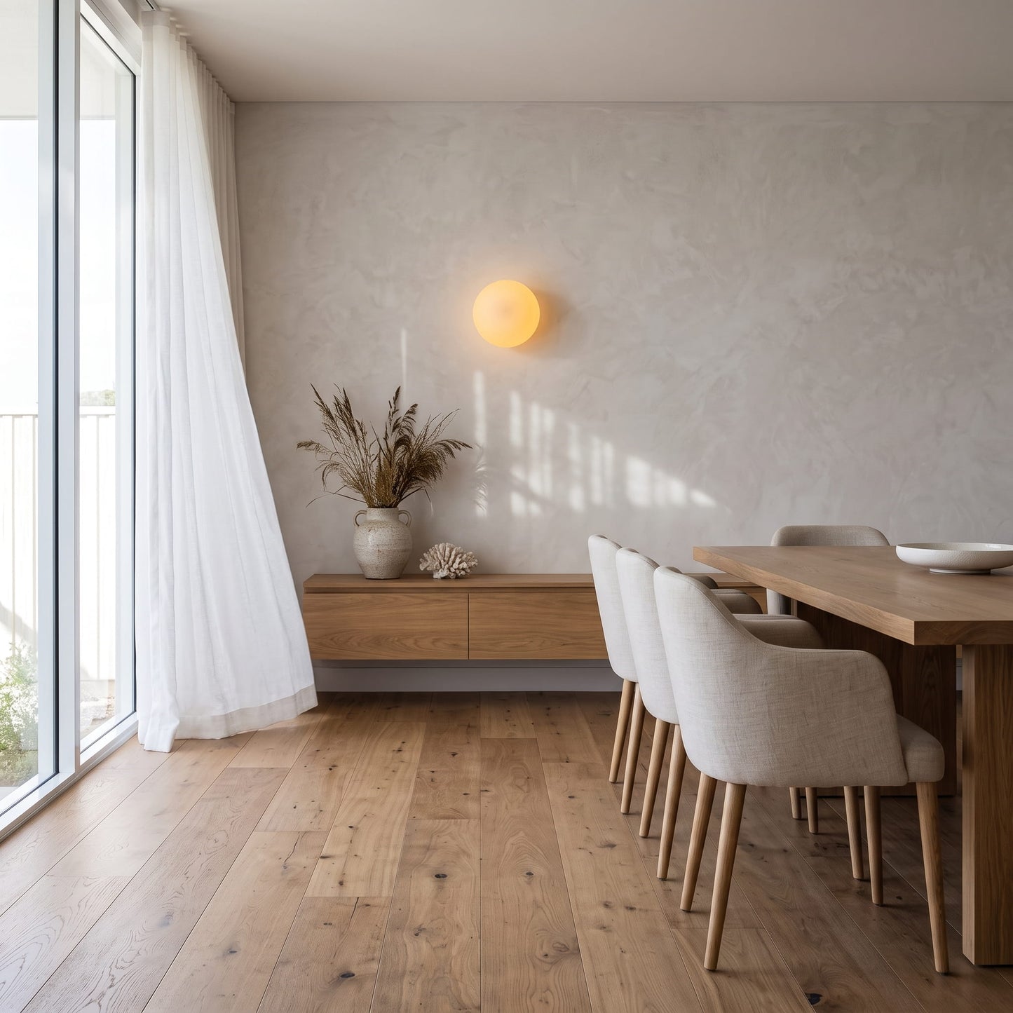 Frosted Glass Round Ball Wall Sconce