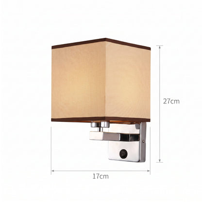 Modern Wood Iron Rectangular LED Wall Lamp, Wall sconce, Bedroom, Bedside Lighting, Living Room
