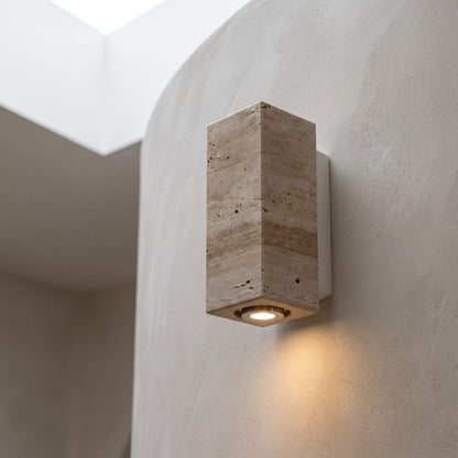 Travertine Wabi-Sabi Square Wall Sconce Light