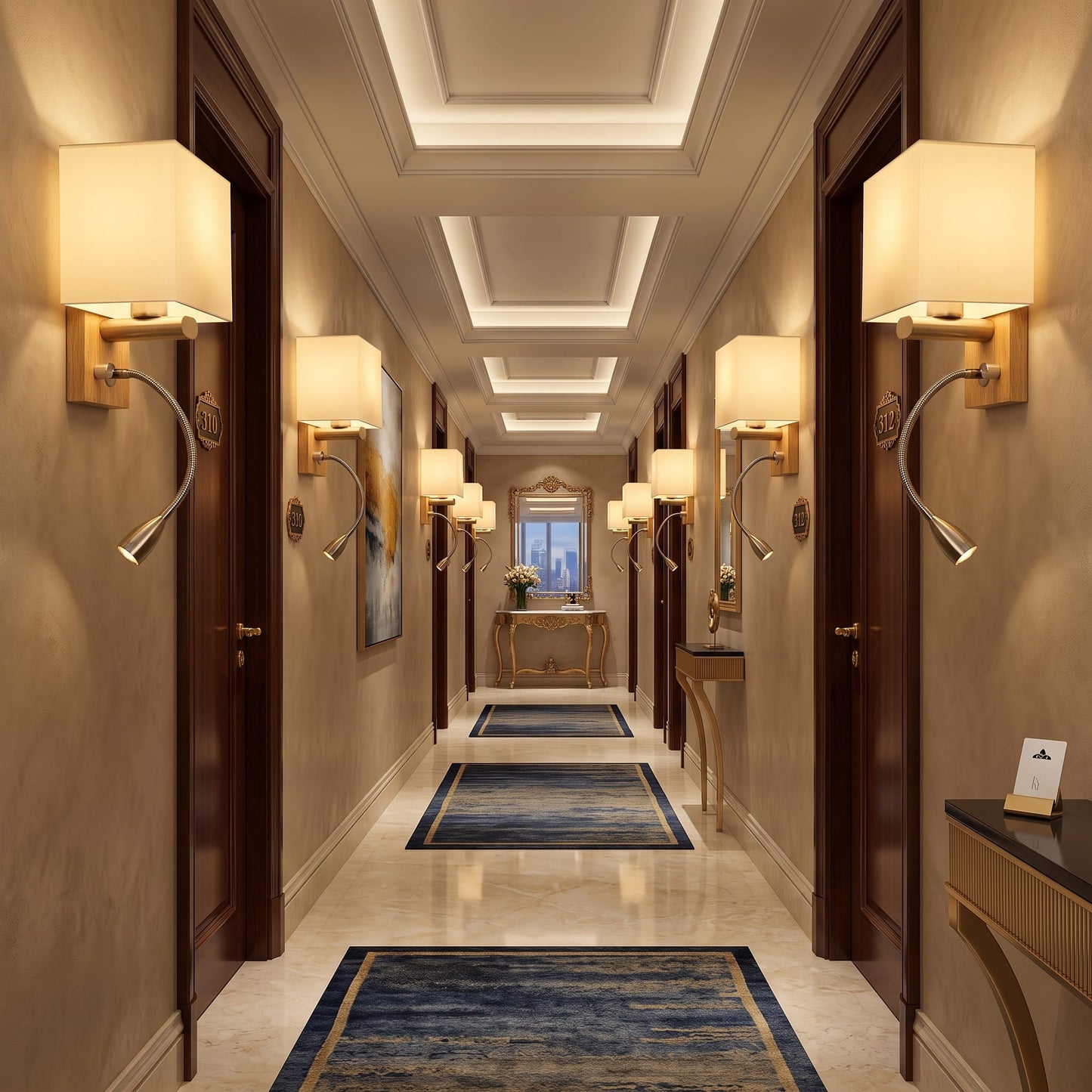 Modern Wood Iron Rectangular LED Wall Lamp, Wall sconce, Bedroom, Bedside Lighting, Living Room