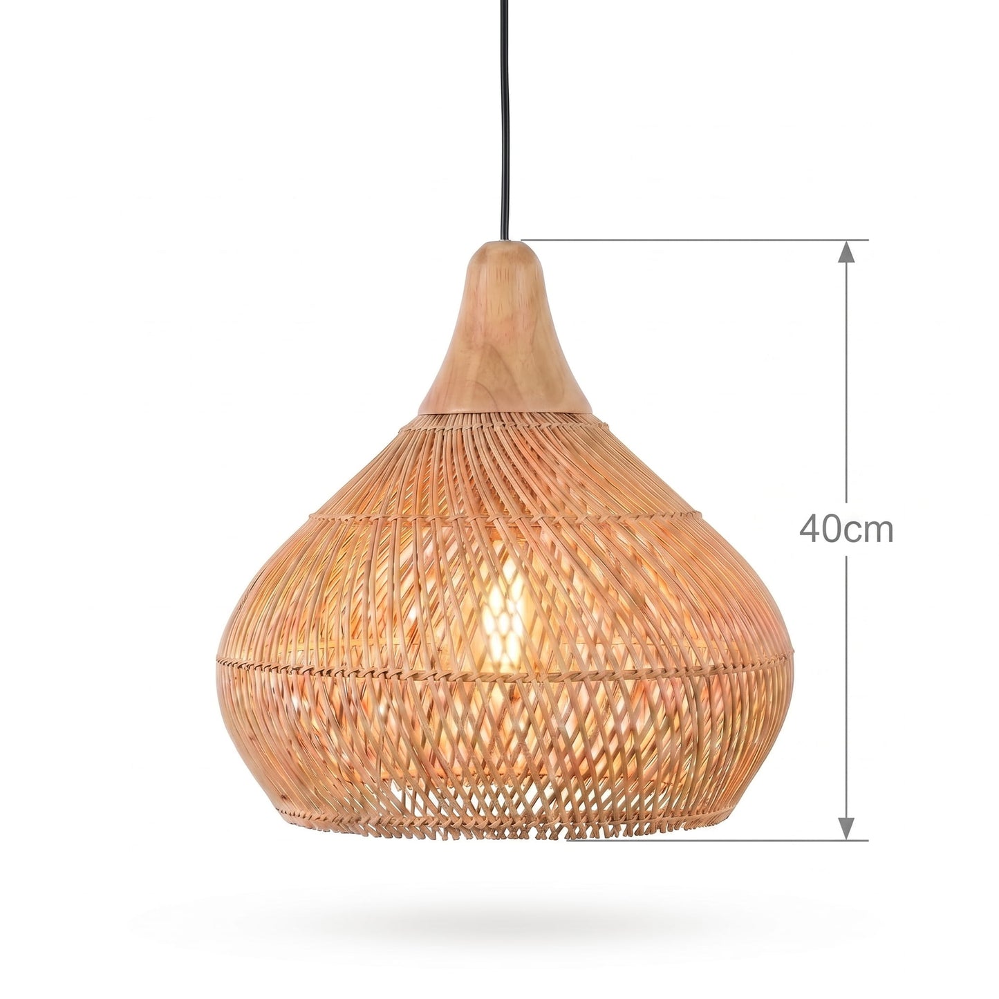 Hand Woven Pendant Light for Living Room, Rattan Lamp Shade, for Kitchen and Dining Room, Japandi Style Design, Natural Woven Ceiling Light
