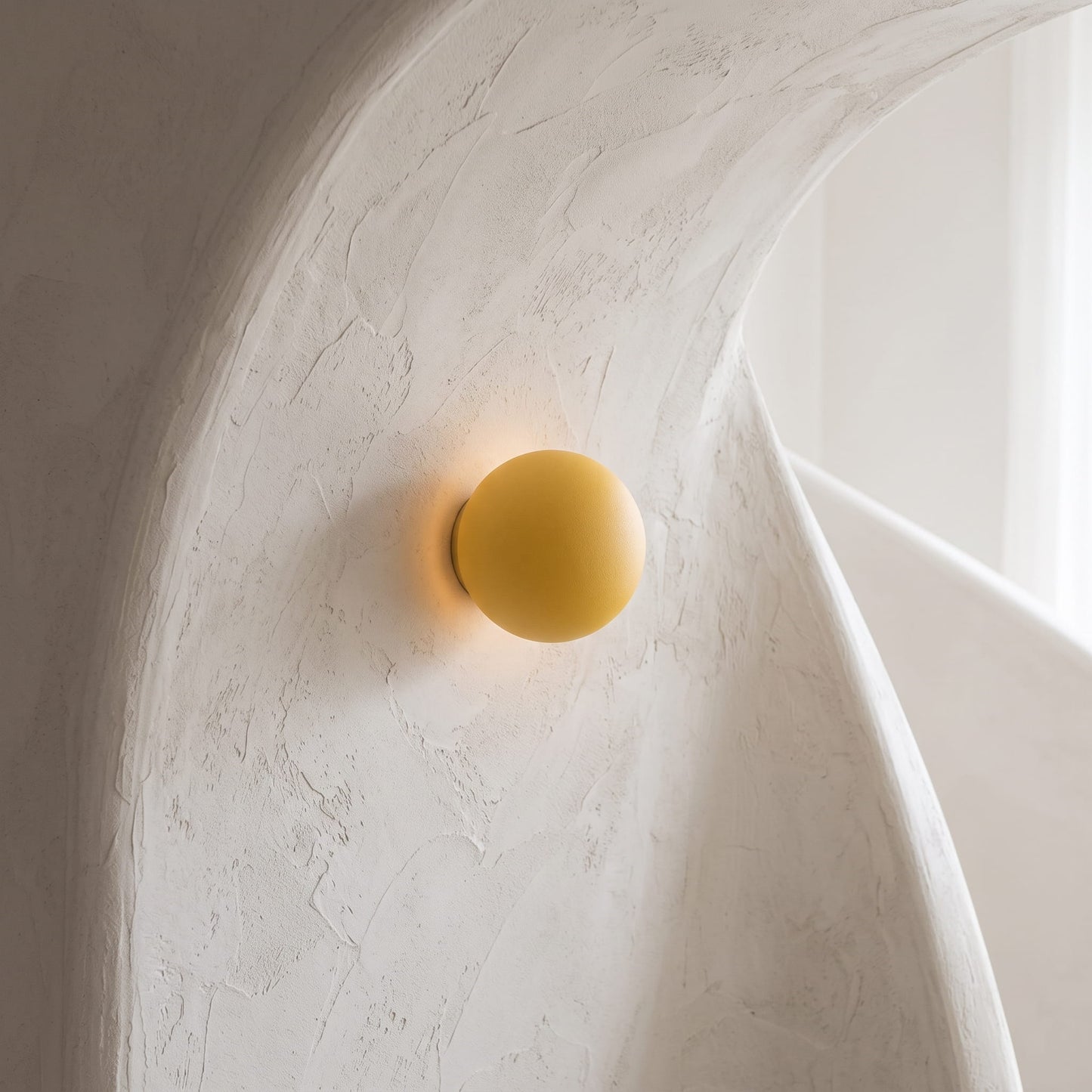 Frosted Glass Round Ball Wall Sconce