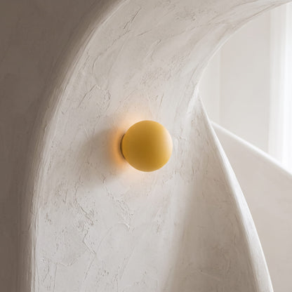 Frosted Glass Round Ball Wall Sconce