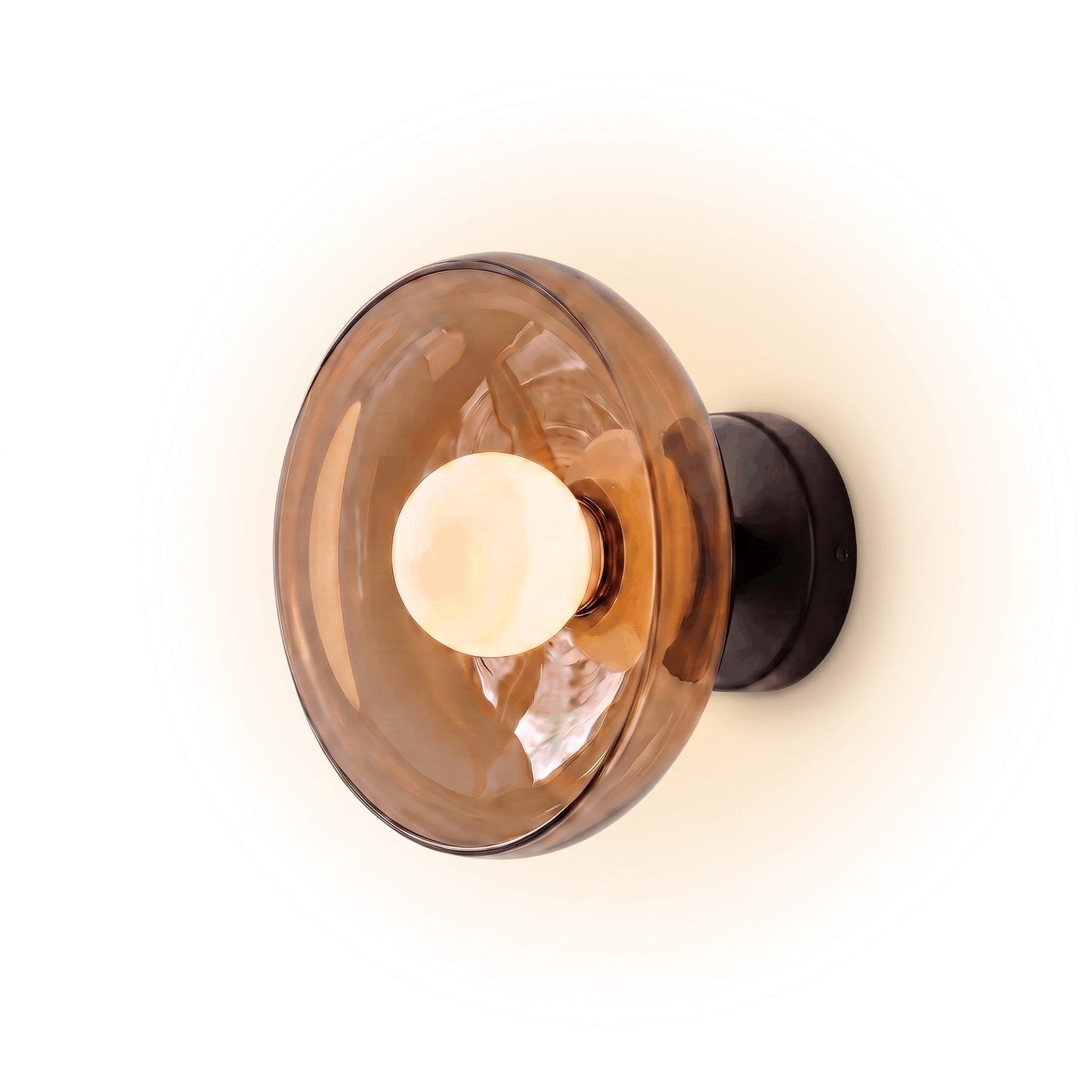Vintage Cream Glass Wall Light Sconce