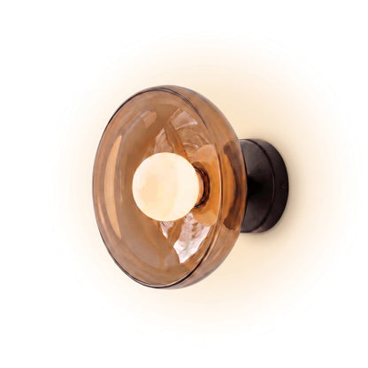 Vintage Cream Glass Wall Light Sconce