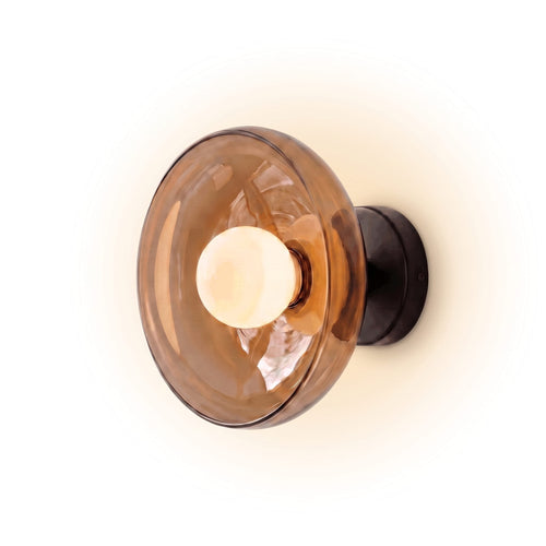 Vintage Cream Glass Wall Light Sconce