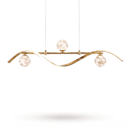 Rattan Pendant Light for Kitchen Island, 3 Light LED Pendant Lighting, Glass Pendant Light for Dining Room & Living Room, Natural Woven Design