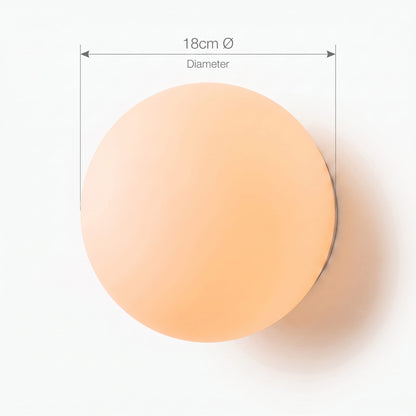 Ball Wall Light for Hallway, Frosted Glass Sphere Wall Sconce, for Bedroom and Living Room, Wall Light