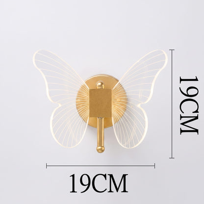 Modern Simple Butterfly LED Wall Lamps Bedroom Study Bedside Wall Lights Living Room