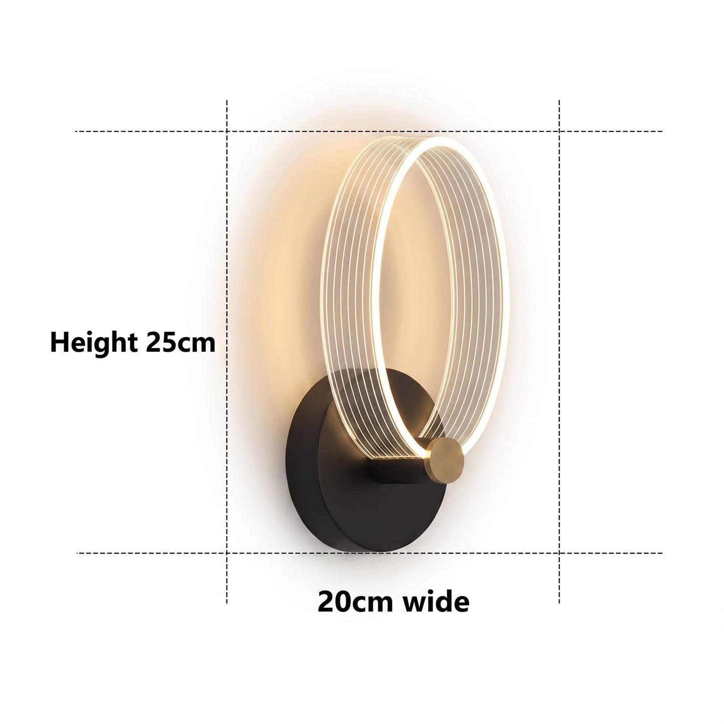 Nordic Modern Metal Butterfly Circle LED Wall Light, Bedside Lamp, Living Room Decoration